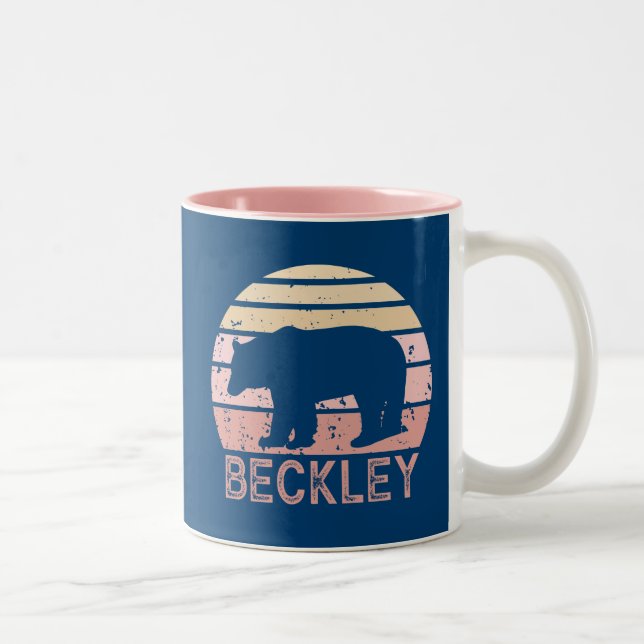 Taza Bicolor Beckley West Virginia Retro Bear (Derecha)