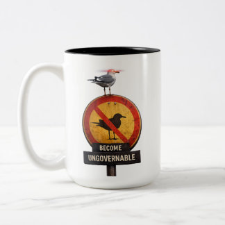 Taza Bicolor Become Ungovernable Mug – Funny Rebel Coffee Mug