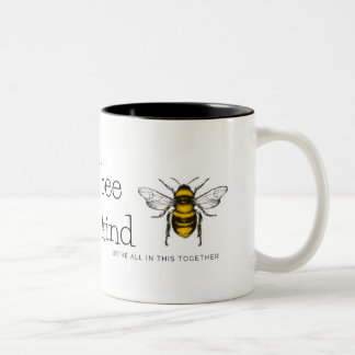 Taza Bicolor bee, bueno, estamos todos juntos en esto