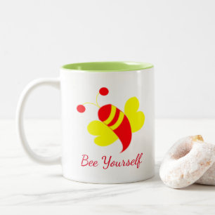 Taza Bicolor Bee Honey Bee Bumble Bee