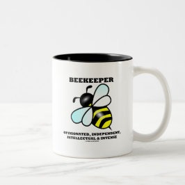 Taza Bicolor Beekeeper intelectual independiente con opinión