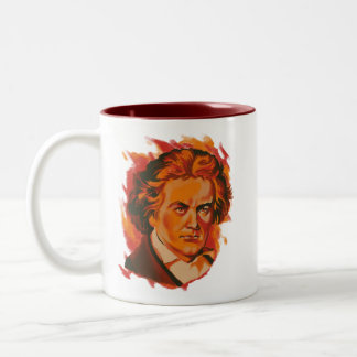 Taza Bicolor Beethoven Fire Palette Portrait Quote