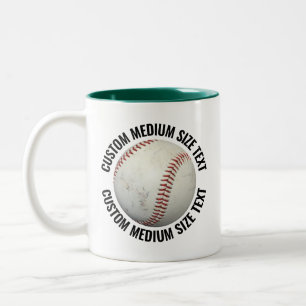 Taza Bicolor Béisbol & Texto Mediano VERDE CAZADOR 11oz Persona