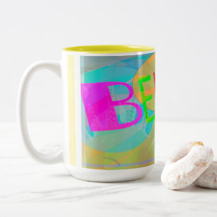 Taza Bicolor Believe Typograghy