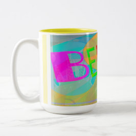 Taza Bicolor Believe Typograghy
