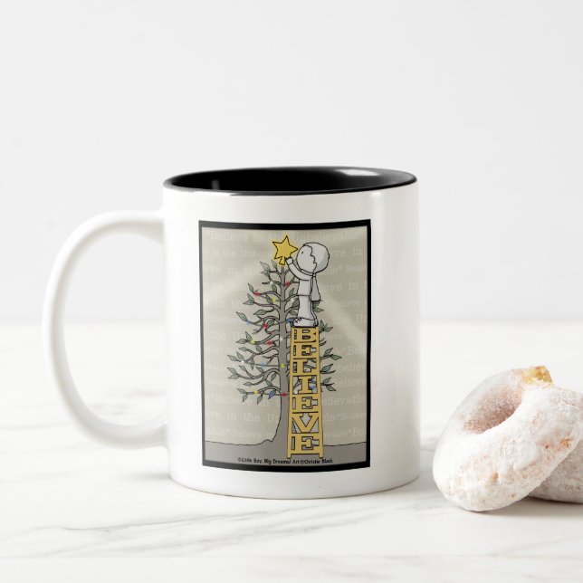 Taza Bicolor Belig Ladder - Árbol de Navidad (Con donut)