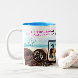 Taza Bicolor Bella perpetua y orgasmos de chocolate, ¡oh mi! Ja