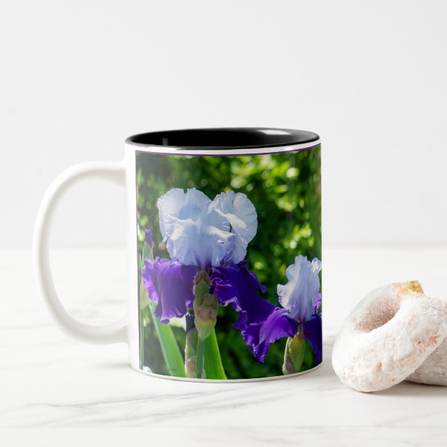 Taza Bicolor Bellezas Iris de dos tonalidades (Con donut)