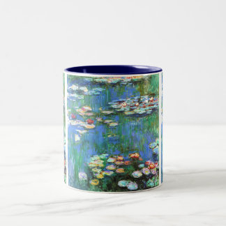 Taza Bicolor Bello Artes 1916 de Claude Monet de los lirios de