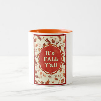 Taza Bicolor Bellota Es Otoño Todos Hojas de Otoño Acogedor Sur