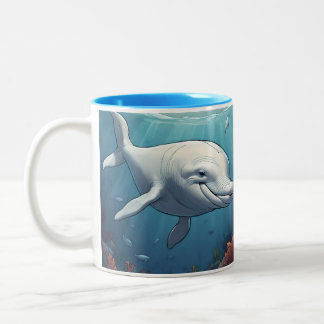 Taza Bicolor Beluga Café ballena