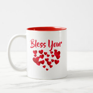 Taza Bicolor Bendiga sus pequeños corazones