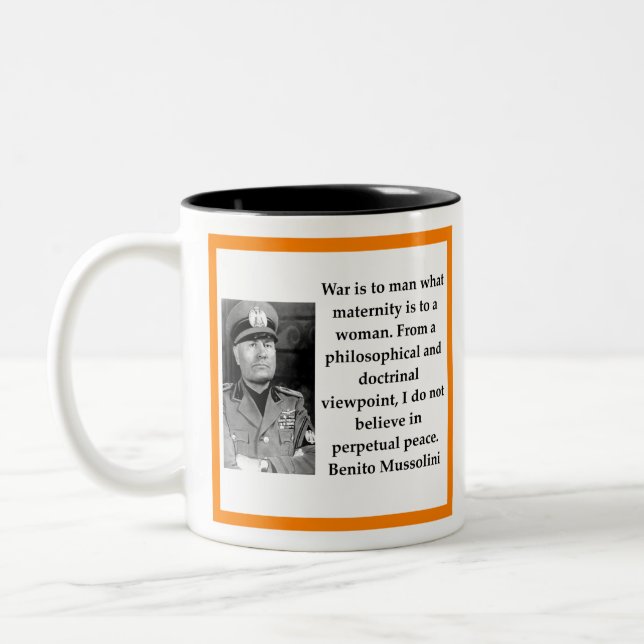 Taza Bicolor Benito Mussolini (Izquierda)