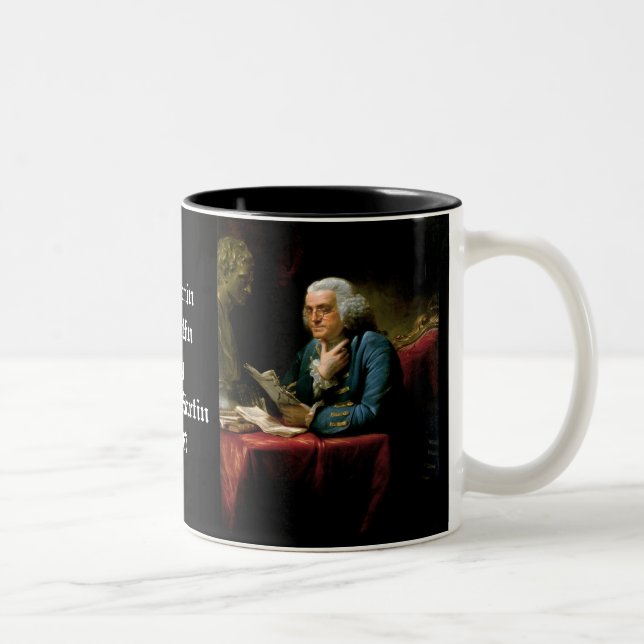 Taza Bicolor Benjamin Franklin - Pintura de David Martin en 196 (Derecha)