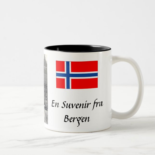 Taza Bicolor Bergen Souvenir Mug (Derecha)