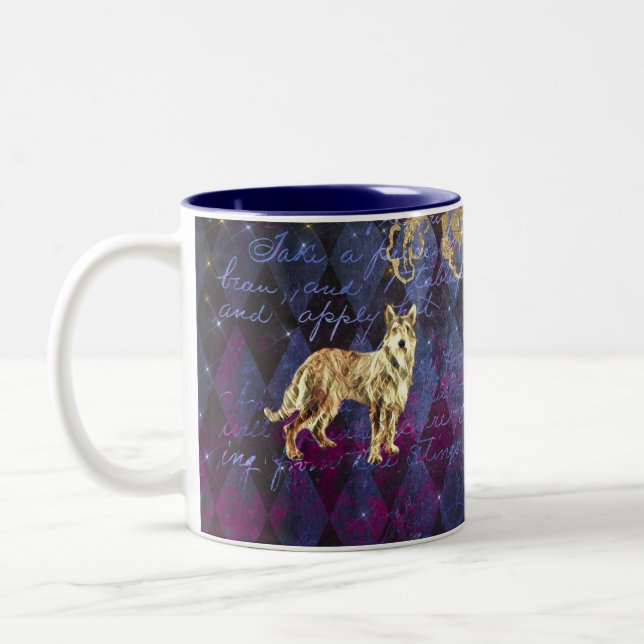 Taza Bicolor Berger Picard Mug - Fawn y Brindle (Izquierda)
