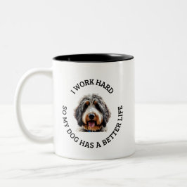 Taza Bicolor Bernedoodle Mug