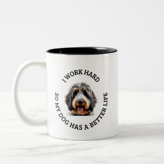 Taza Bicolor Bernedoodle Mug