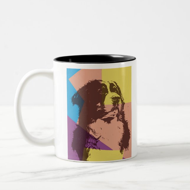 Taza Bicolor Bernese Mountain Dog Wood (Izquierda)