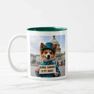 Taza Bicolor Bernie Sanders Es Mi Héroe