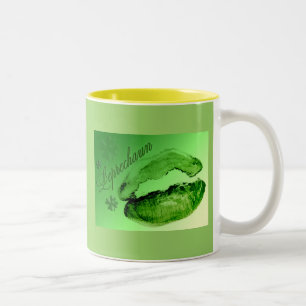 Taza Bicolor Besado Por Un Leprechaun
