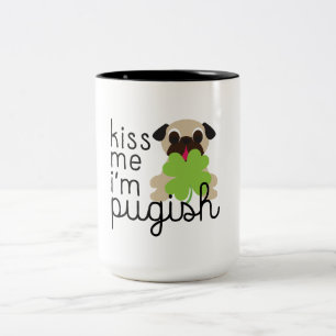 Taza Bicolor Béseme que soy trébol del barro amasado del día