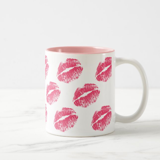 Taza Bicolor Beso rosado (Derecha)