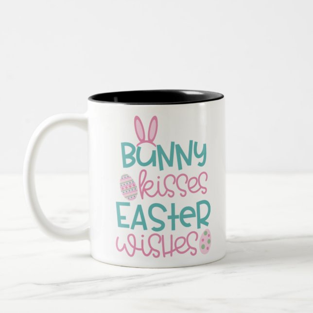 Taza Bicolor Besos conejitos de Pascua (Izquierda)