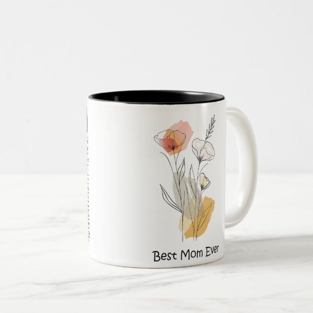 Taza Bicolor Best Mom Ever Mother's Day (Anverso derecho)