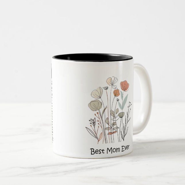 Taza Bicolor Best Mom Ever Mother's Day (Anverso derecho)