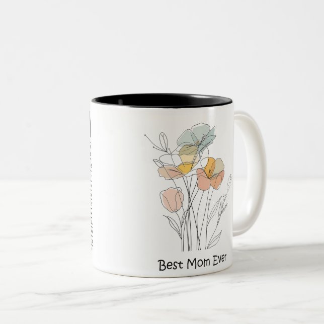 Taza Bicolor Best Mom Ever Mother's Day (Anverso derecho)