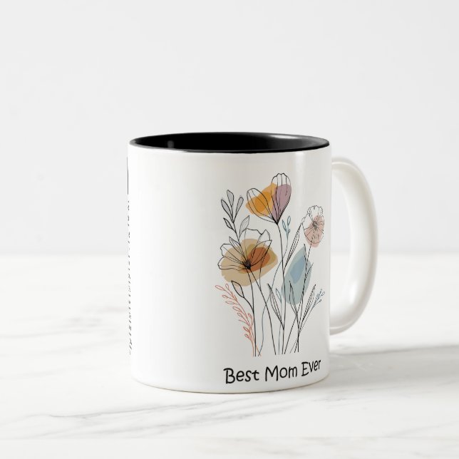 Taza Bicolor Best Mom Ever Mother's Day (Anverso derecho)