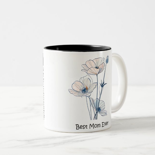 Taza Bicolor Best Mom Ever Mother's Day (Anverso derecho)