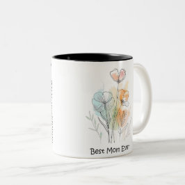 Taza Bicolor Best Mom Ever Mother's Day