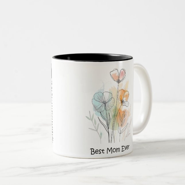 Taza Bicolor Best Mom Ever Mother's Day (Anverso derecho)