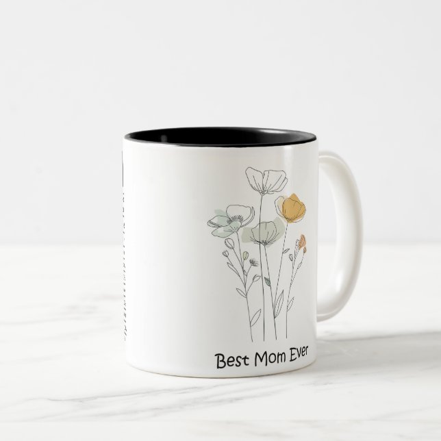 Taza Bicolor Best Mom Ever Mother's Day (Anverso derecho)