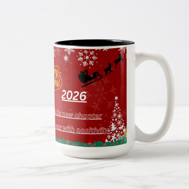 Taza Bicolor Best Wishes New Year Cup (Derecha)