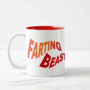 Taza Bicolor BESTIA el FARTING - humor hilarante de la