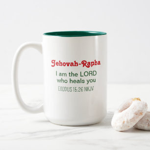 Taza Bicolor Biblia Cute de Verso Curativo Simple Blanco Festiv