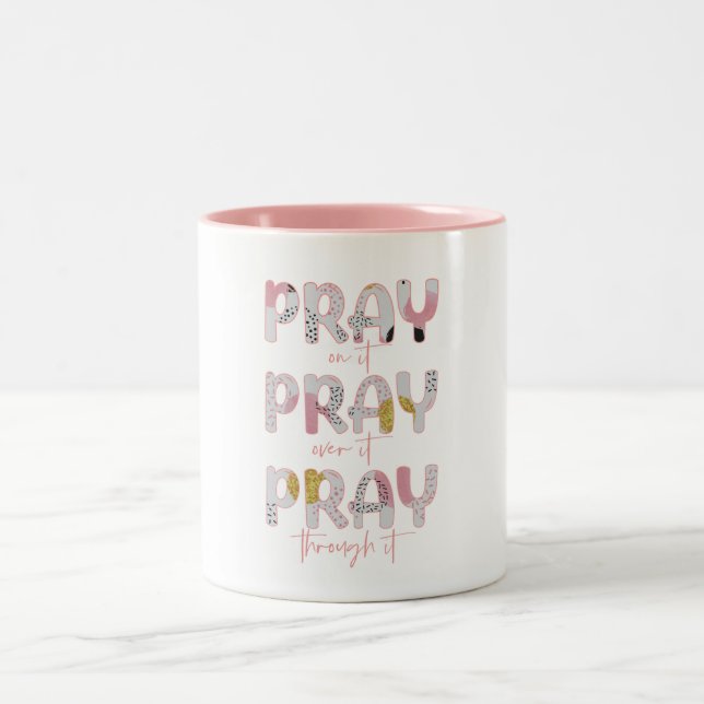 Taza Bicolor Biblia inspiradora versus cita cristiana (Centro)