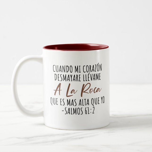Taza Bicolor Biblia Verse Religioso Jesús Espiritual Cristiano (Izquierda)