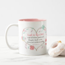 Bíblica contra proverbios 3:5 Mug floral cardíaca