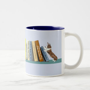 Taza Bicolor Biblioteca Corgi