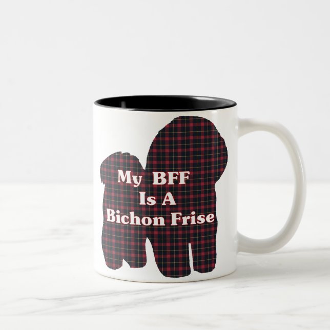 Taza Bicolor Bichon Frise BFF Mug (Derecha)