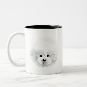 Taza Bicolor Bichon Frise dog Coffee Mug