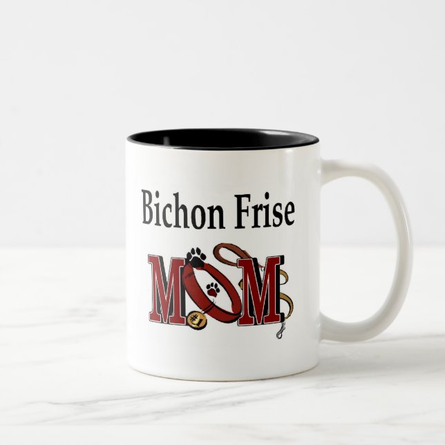 Taza Bicolor Bichon Frise Dog MOM (Derecha)
