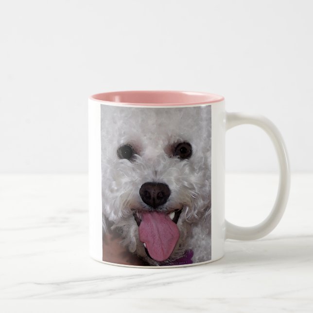 Taza Bicolor Bichon hace frente (Derecha)