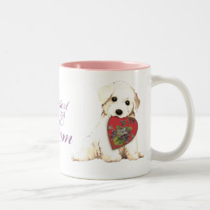 Taza Bicolor Bichon Heart Mom