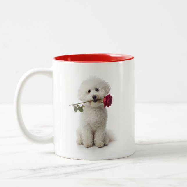Taza Bicolor Bichon Love (Izquierda)
