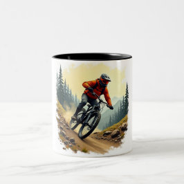 Taza Bicolor bici de montaña